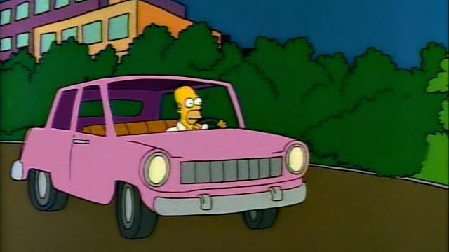 L'auto rosa di Homer della serie animata The Simpson