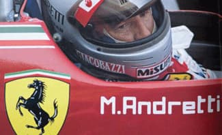 Il grande pilota Mario Andretti nel 1982.
