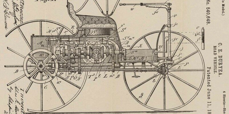 Patent, Duryea Road Vehicle 1895