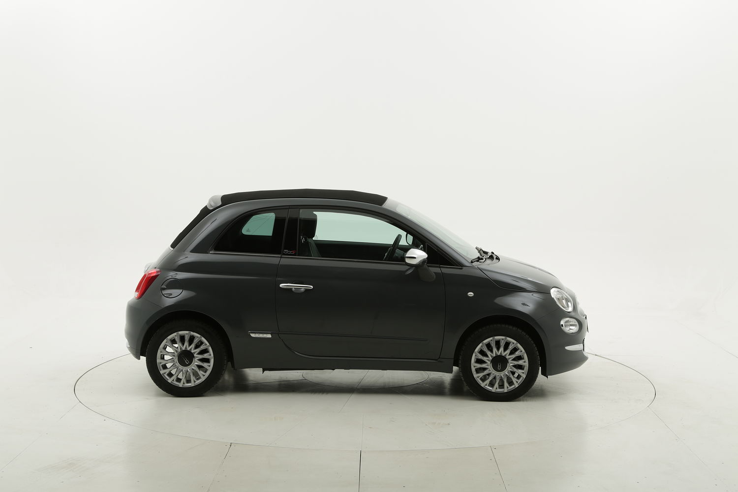 Fiat 500C benzina antracite a noleggio a lungo termine